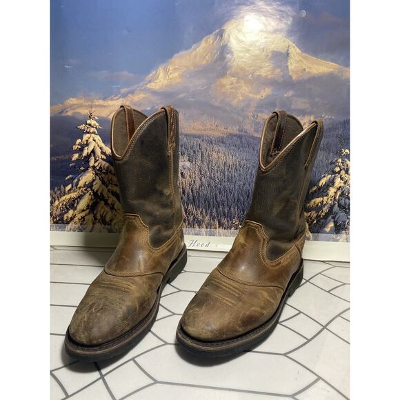 Cabela\'s Pinedale Brown Rounded Toe Western Work Boots Mens Size 10.5 EE main image 10